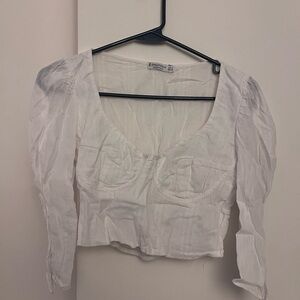 Stradivarius Elegant White Women's Top